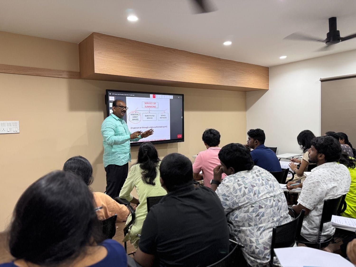Consumer Protection Law classroom teaching session at VLS Law Academy